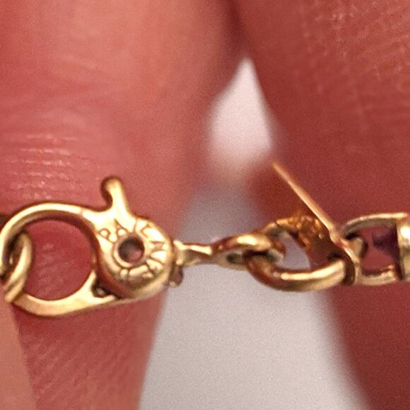 Vintage Monet Faux Pearl Strand Necklace 90s Dark Pink Gold Signed - Picture 6 of 9